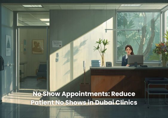 Receptionist waiting for no-show appointments in a clinic