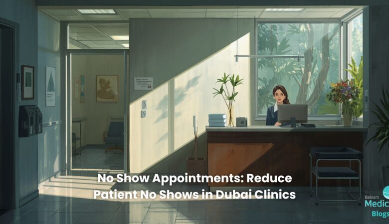 Receptionist waiting for no-show appointments in a clinic