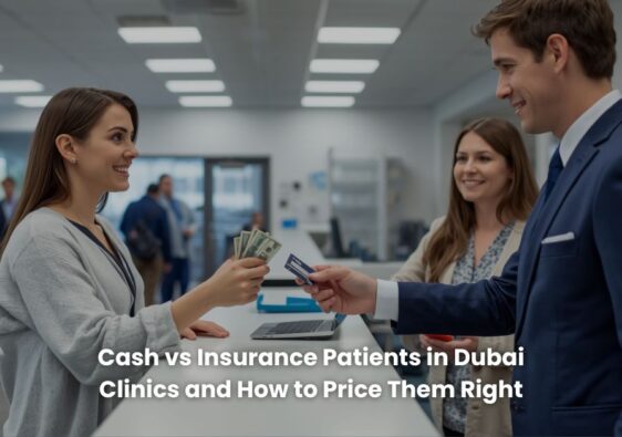 Patient handing the clinic cash and the staff member is holding an insurance card