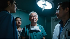 Doctor looking disappointed at operations
