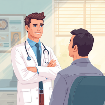 Doctor looking confident 