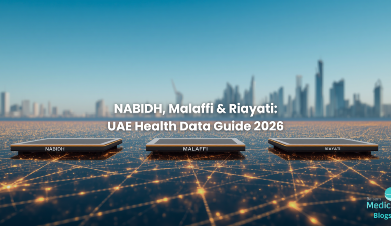 Data connection between Riayati, NABIDH and Malaffi